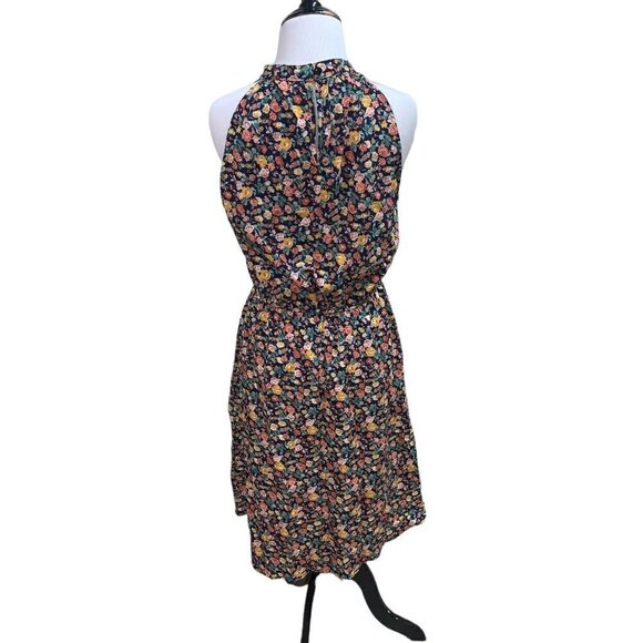 Shein Women's M Medium Halter Mini Dress Floral Print Sleeveless Elastic Waist - Picture 5 of 7